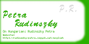 petra rudinszky business card